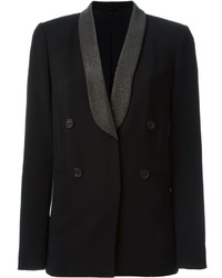 Женский черный шелковый пиджак от Brunello Cucinelli