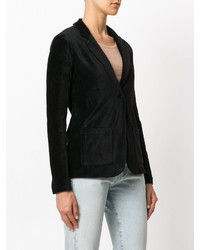 Женский черный шелковый пиджак от Majestic Filatures