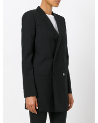 Женский черный шелковый пиджак от Saint Laurent