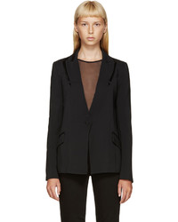 Женский черный шелковый пиджак от Dion Lee