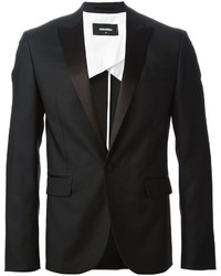 Мужской черный шелковый пиджак от DSQUARED2