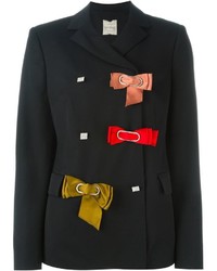 Женский черный шелковый пиджак от Lanvin
