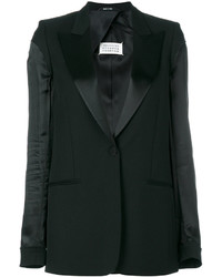 Женский черный шелковый пиджак от Maison Margiela