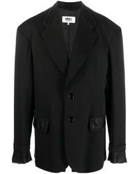 Мужской черный шелковый пиджак от MM6 MAISON MARGIELA