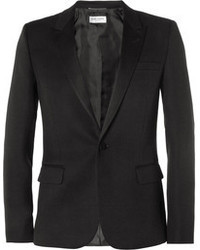 Мужской черный шелковый пиджак от Saint Laurent