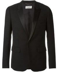 Мужской черный шелковый пиджак от Saint Laurent