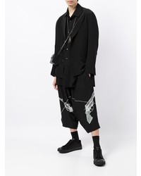Мужской черный шелковый пиджак от Yohji Yamamoto