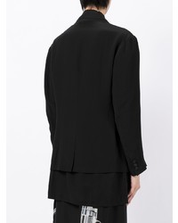 Мужской черный шелковый пиджак от Yohji Yamamoto