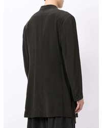 Мужской черный шелковый пиджак от Yohji Yamamoto