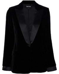 Женский черный шелковый пиджак от Tom Ford