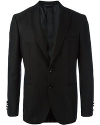 Мужской черный шелковый пиджак от Tonello