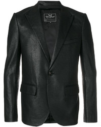 Мужской черный шелковый пиджак от Unconditional