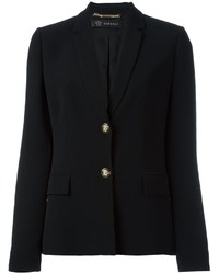 Женский черный шелковый пиджак от Versace