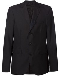 Мужской черный шелковый пиджак от Yang Li