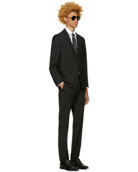 Мужской черный шелковый плетеный галстук от Givenchy