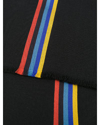 Мужской черный шелковый плетеный шарф от Paul Smith