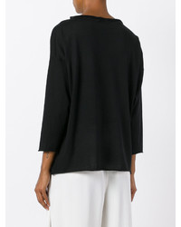 Женский черный шелковый свитер от Cruciani