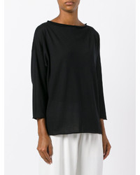 Женский черный шелковый свитер от Cruciani