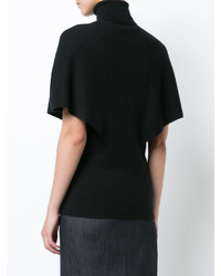 Женский черный шелковый свитер от Derek Lam