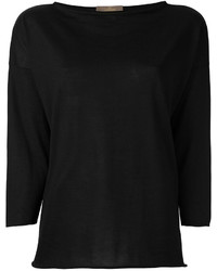 Женский черный шелковый свитер от Cruciani