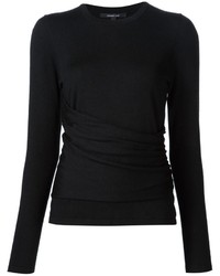 Женский черный шелковый свитер от Derek Lam