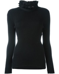 Женский черный шелковый свитер от Fendi