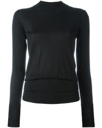 Женский черный шелковый свитер от Stella McCartney