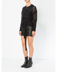 Женский черный шелковый свитер от Ilaria Nistri