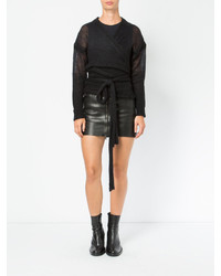 Женский черный шелковый свитер от Ilaria Nistri