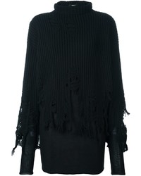 Женский черный шелковый свитер от Yang Li