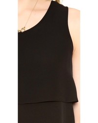 Черный шелковый топ без рукавов от Theory