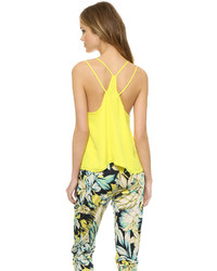 Черный шелковый топ без рукавов от Parker