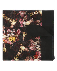 Мужской черный шелковый шарф с принтом от Christian Dior
