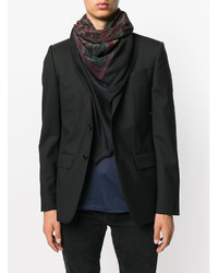 Мужской черный шелковый шарф с принтом от Avant Toi