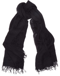 Женский черный шелковый шарф от Chan Luu