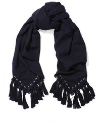 Женский черный шелковый шарф от Chloé