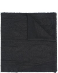 Мужской черный шелковый шарф от Etro