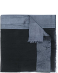 Мужской черный шелковый шарф от Faliero Sarti