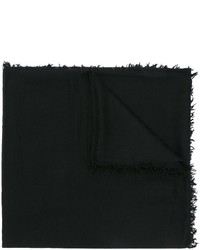 Женский черный шелковый шарф от Faliero Sarti