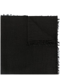 Мужской черный шелковый шарф от Faliero Sarti