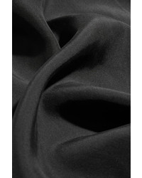 Женский черный шелковый шарф от Lanvin