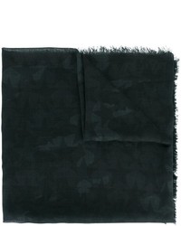 Мужской черный шелковый шарф от Valentino Garavani
