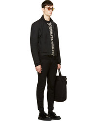 Мужской черный шерстяной бомбер от DSquared