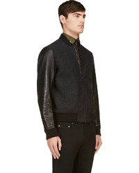 Мужской черный шерстяной бомбер от DSquared