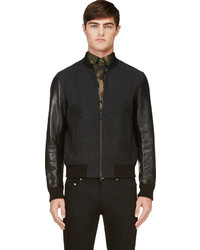 Мужской черный шерстяной бомбер от DSquared