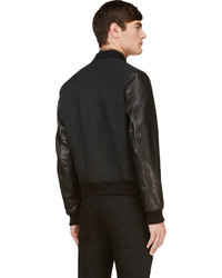 Мужской черный шерстяной бомбер от DSquared