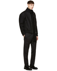 Мужской черный шерстяной бомбер от Jil Sander