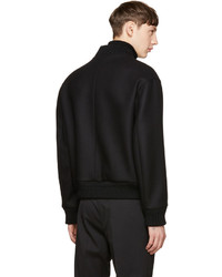 Мужской черный шерстяной бомбер от Jil Sander