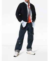 Мужской черный шерстяной бомбер от VISVIM