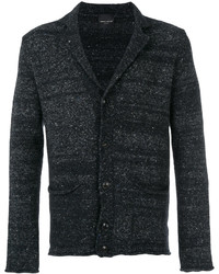 Черный шерстяной вязаный пиджак